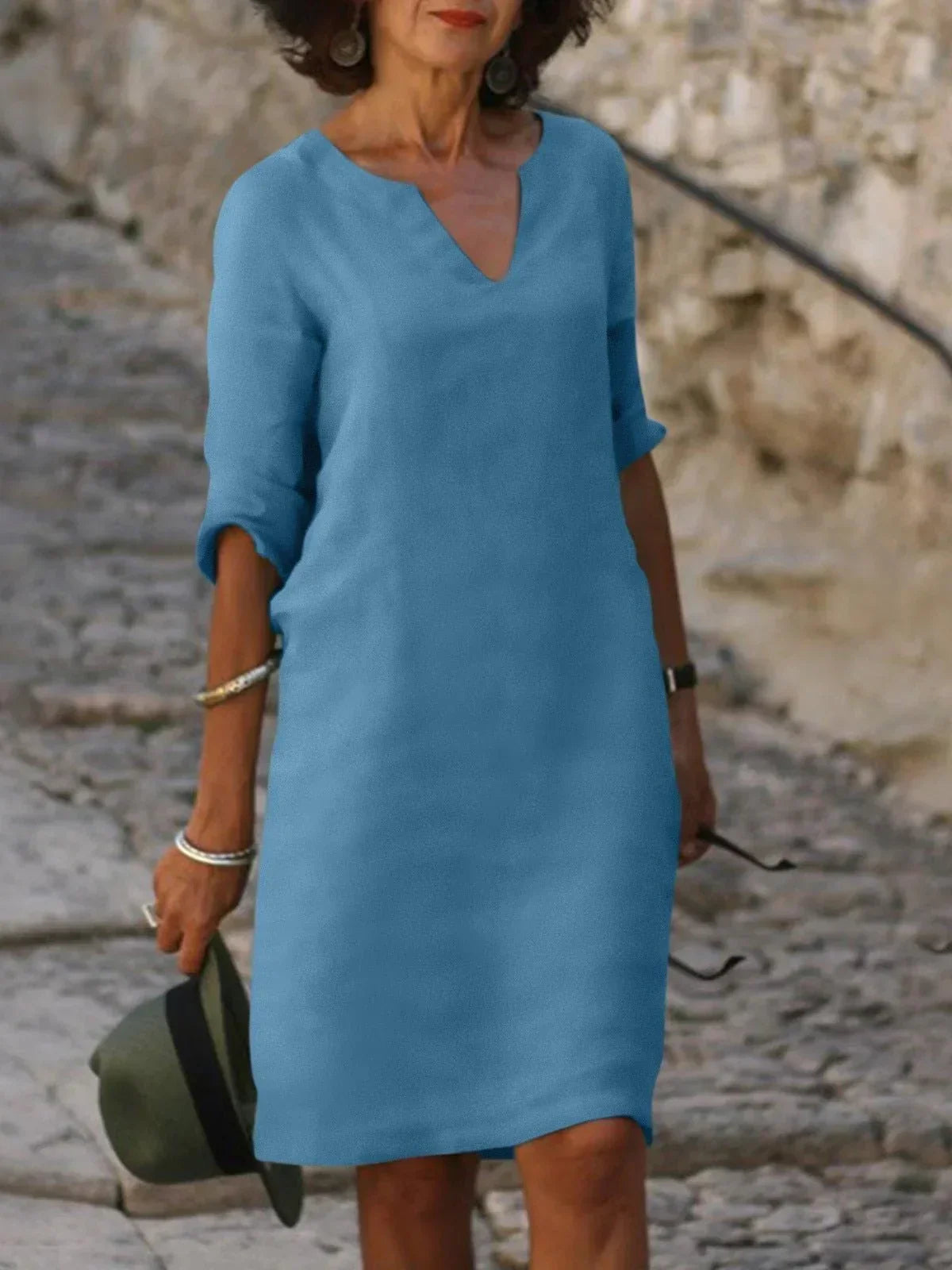 Wilma™ | Elegant klänning med V-ringning – För en sofistikerad look