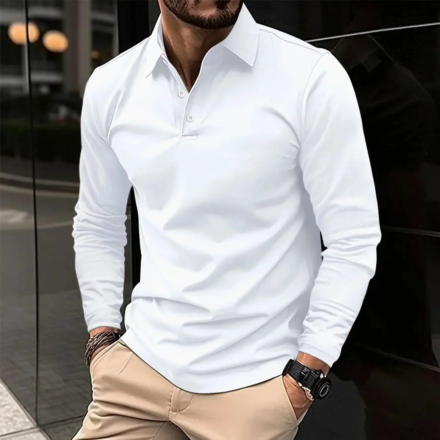 Elliot™ | Casual långärmad polo