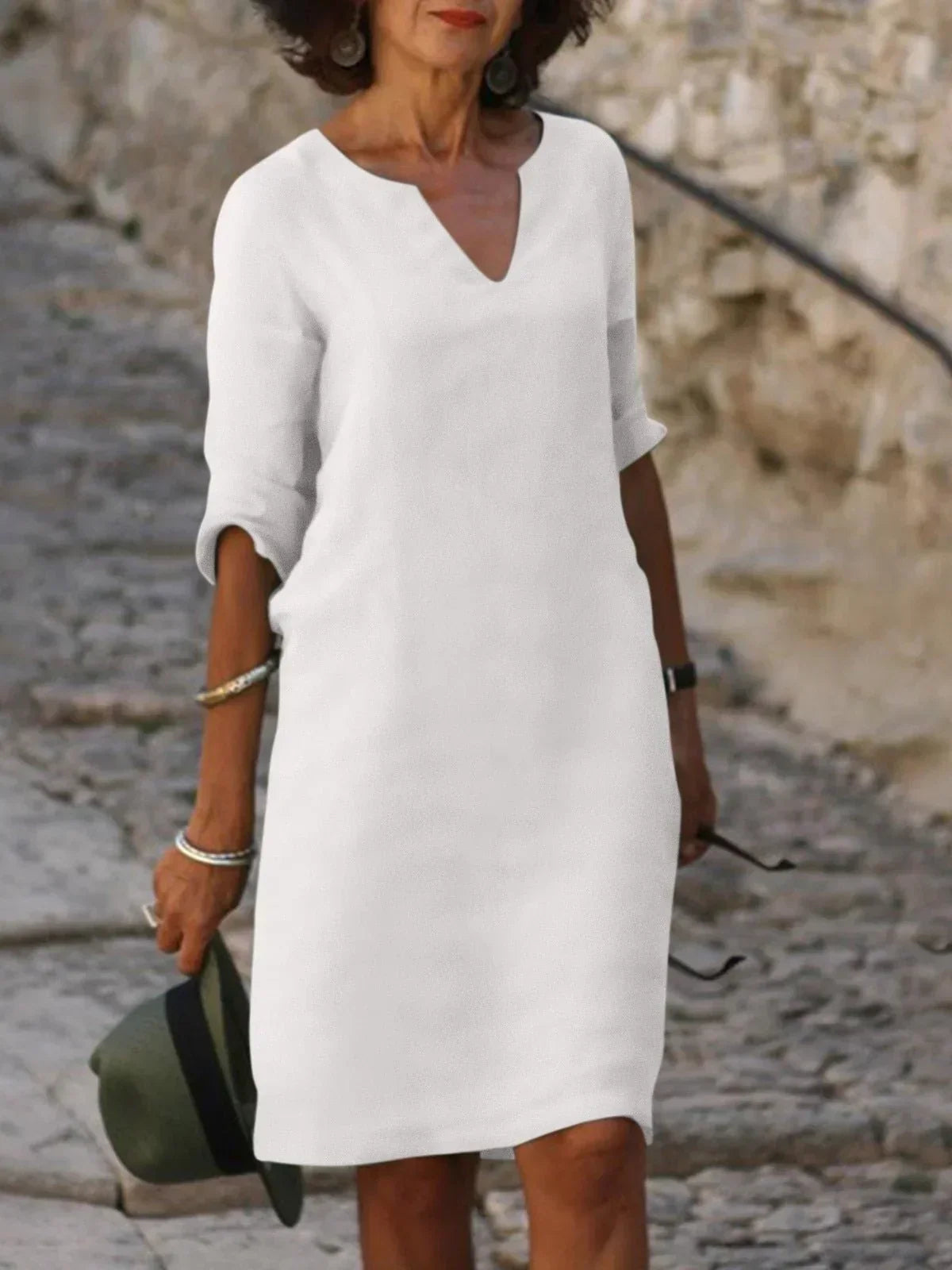 Wilma™ | Elegant klänning med V-ringning – För en sofistikerad look