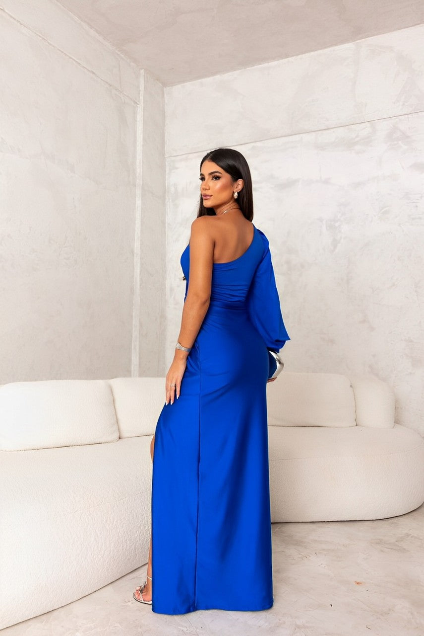 Lora™ | Elegantes Ein-Schulter-Kleid mit Seitenschlitz