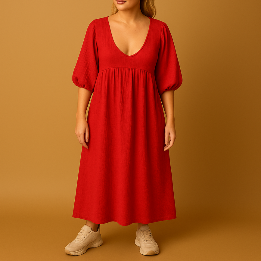Stina | Elegant V-ringad klänning för damer