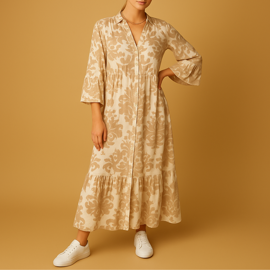 Annelie | Elegant sommarklänning med V-ringning för damer