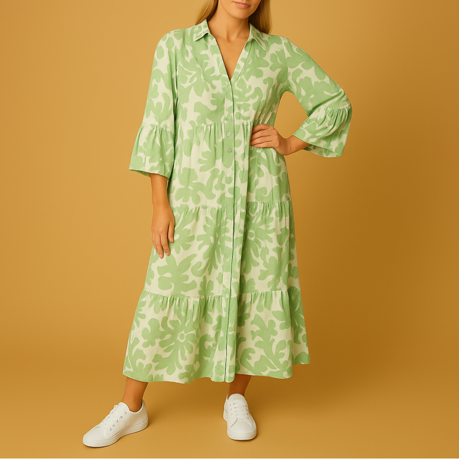 Annelie | Elegant sommarklänning med V-ringning för damer