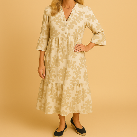 Annelie | Elegant V-ringad sommarklänning för damer