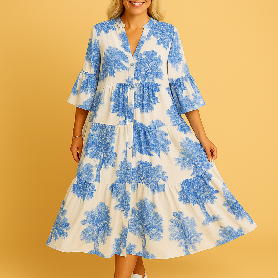 Blå Carina™ | Elegant klänning