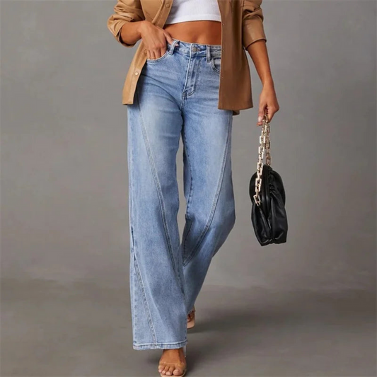 Sanna™ | Vida Jeans med Hög Midja – Stil och Komfort i Perfekt Kombination