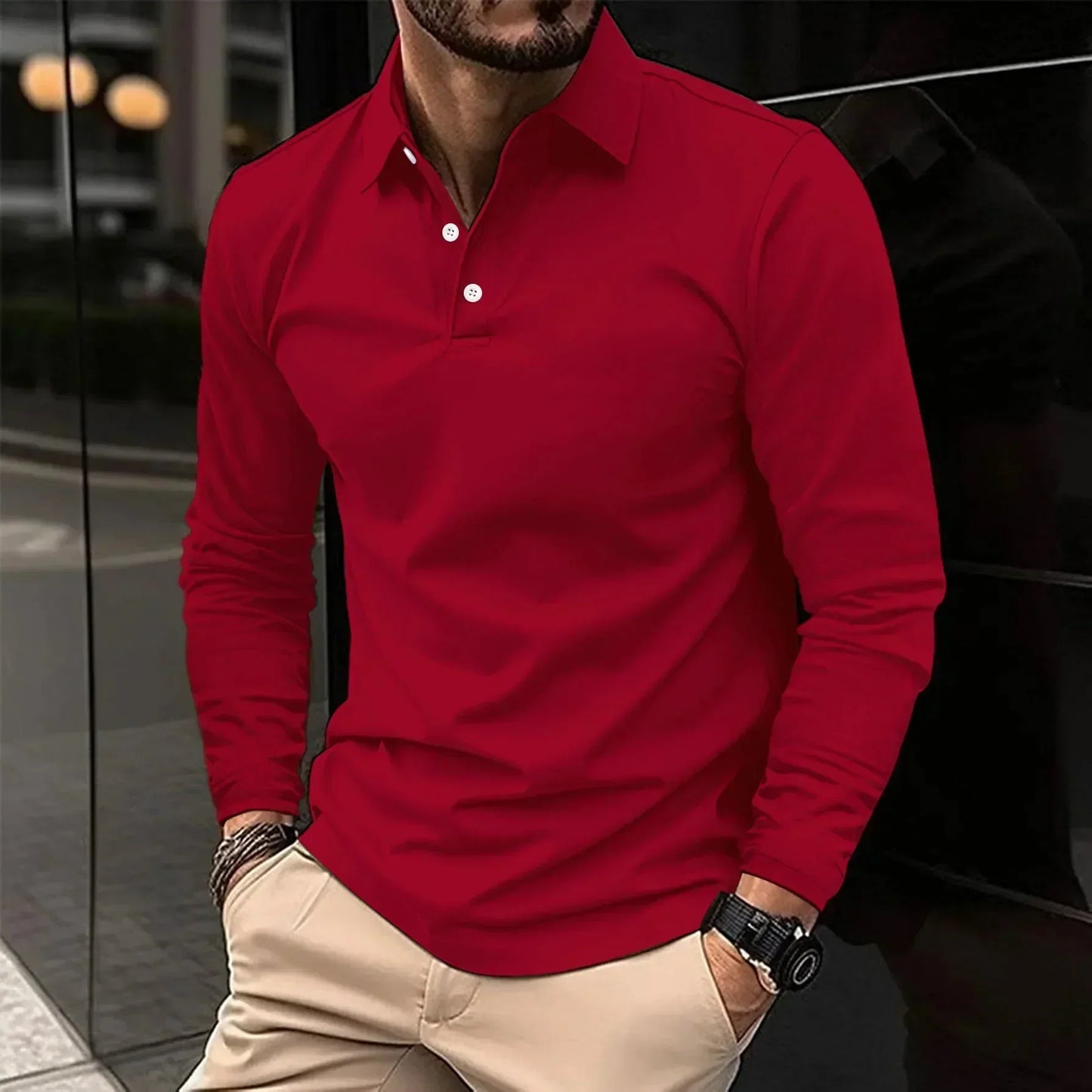 Elliot™ | Casual långärmad polo