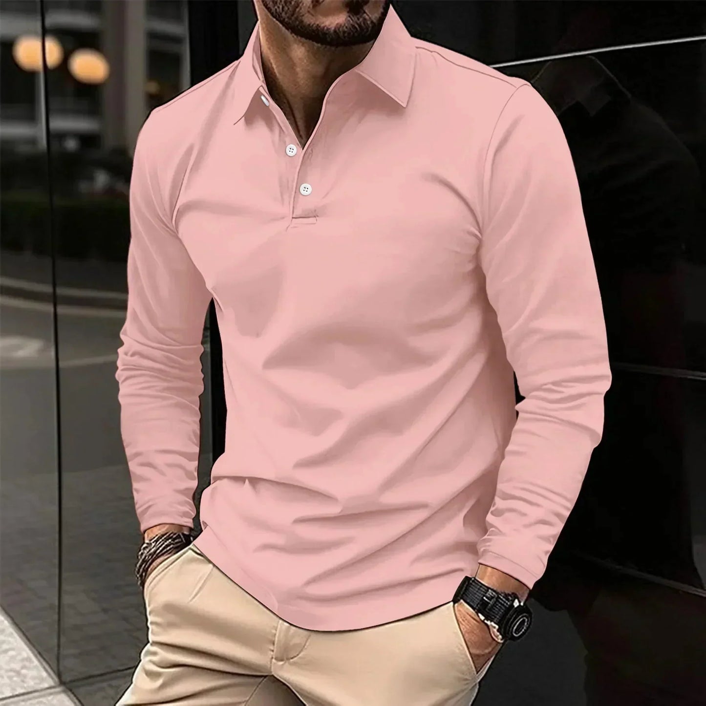Elliot™ | Casual långärmad polo
