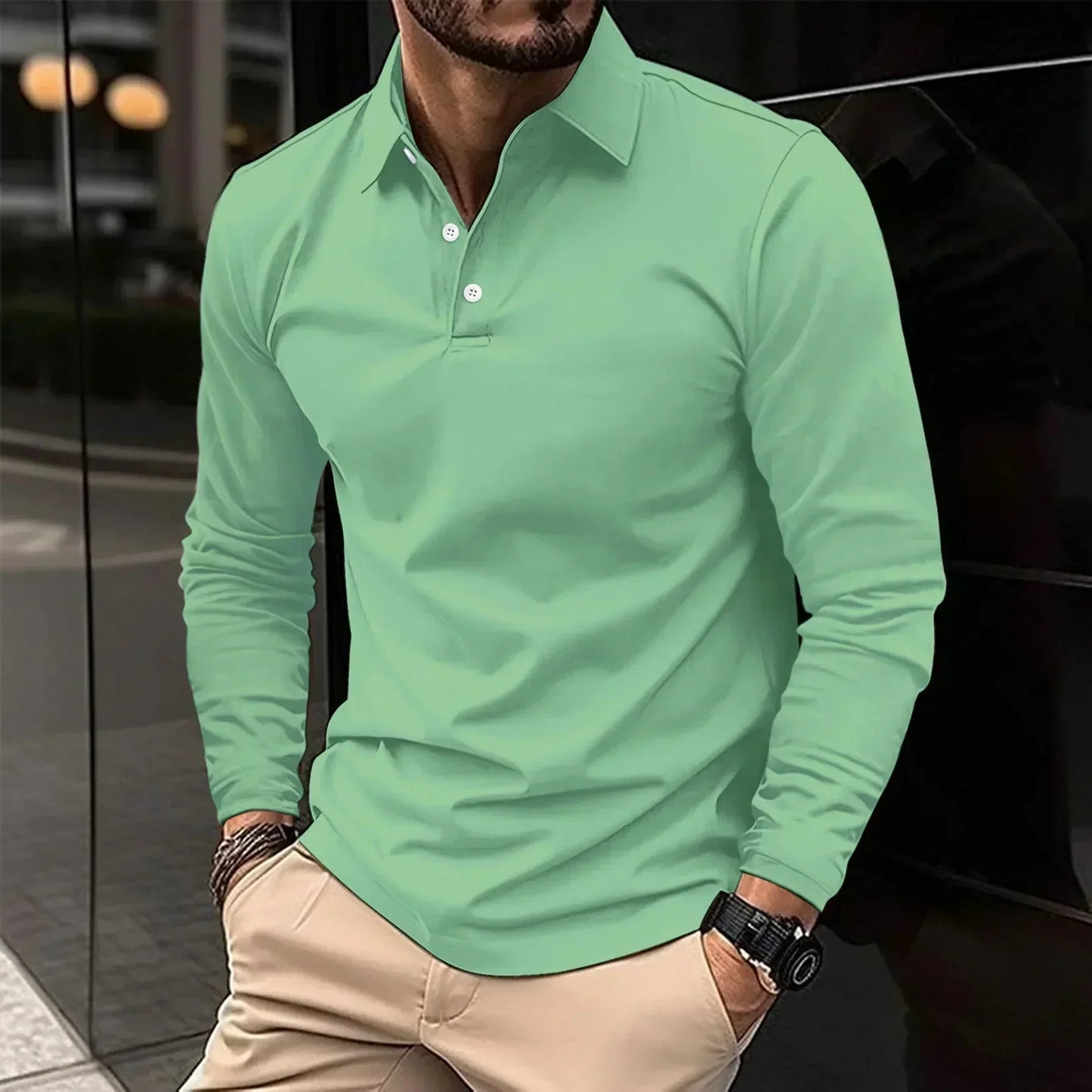 Elliot™ | Casual långärmad polo