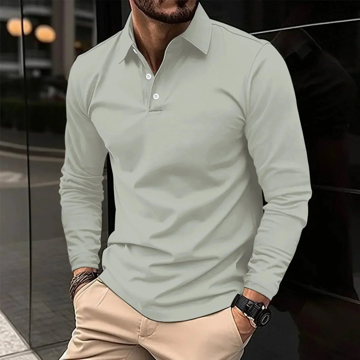 Elliot™ | Casual långärmad polo