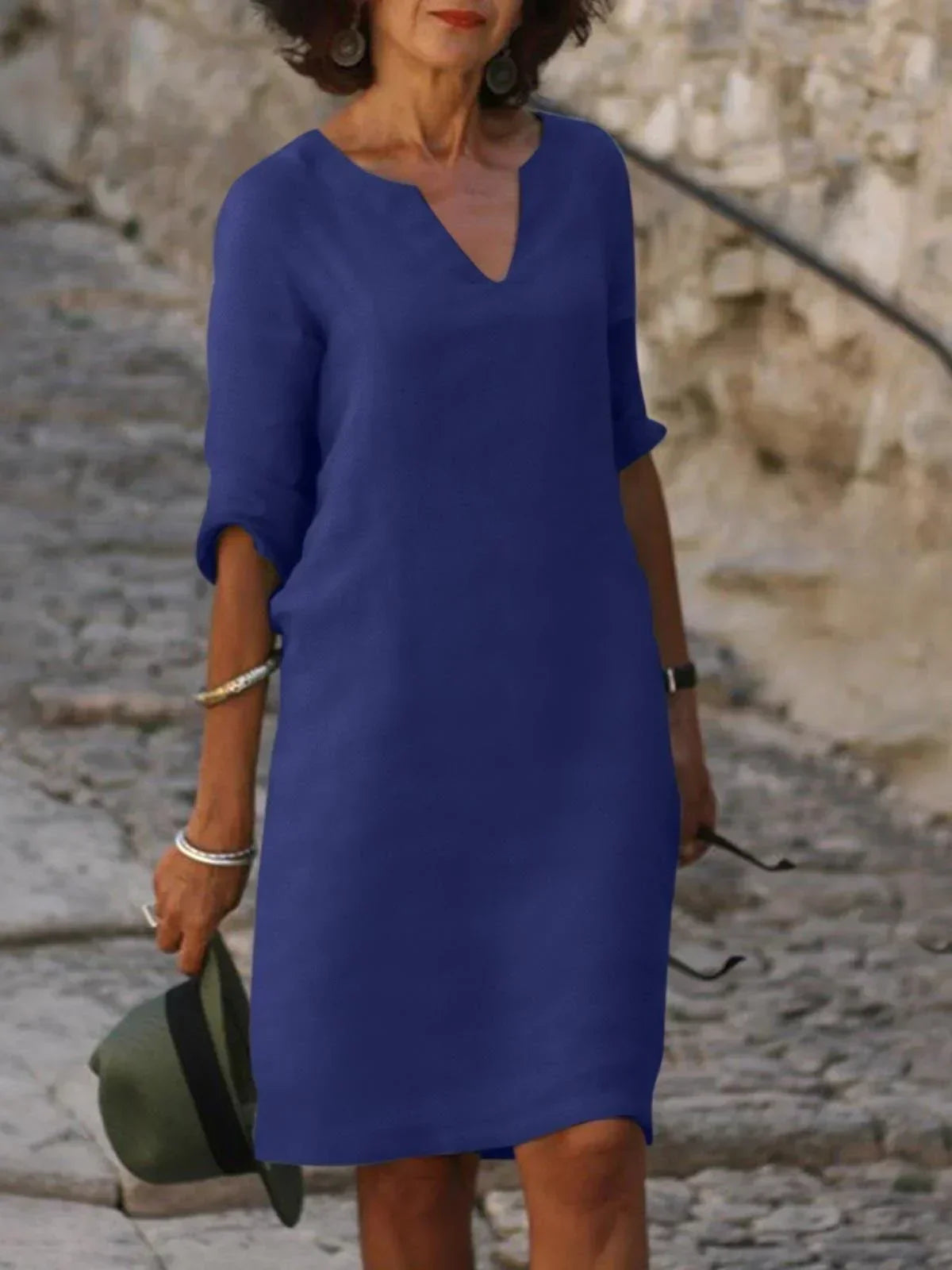 Wilma™ | Elegant klänning med V-ringning – För en sofistikerad look