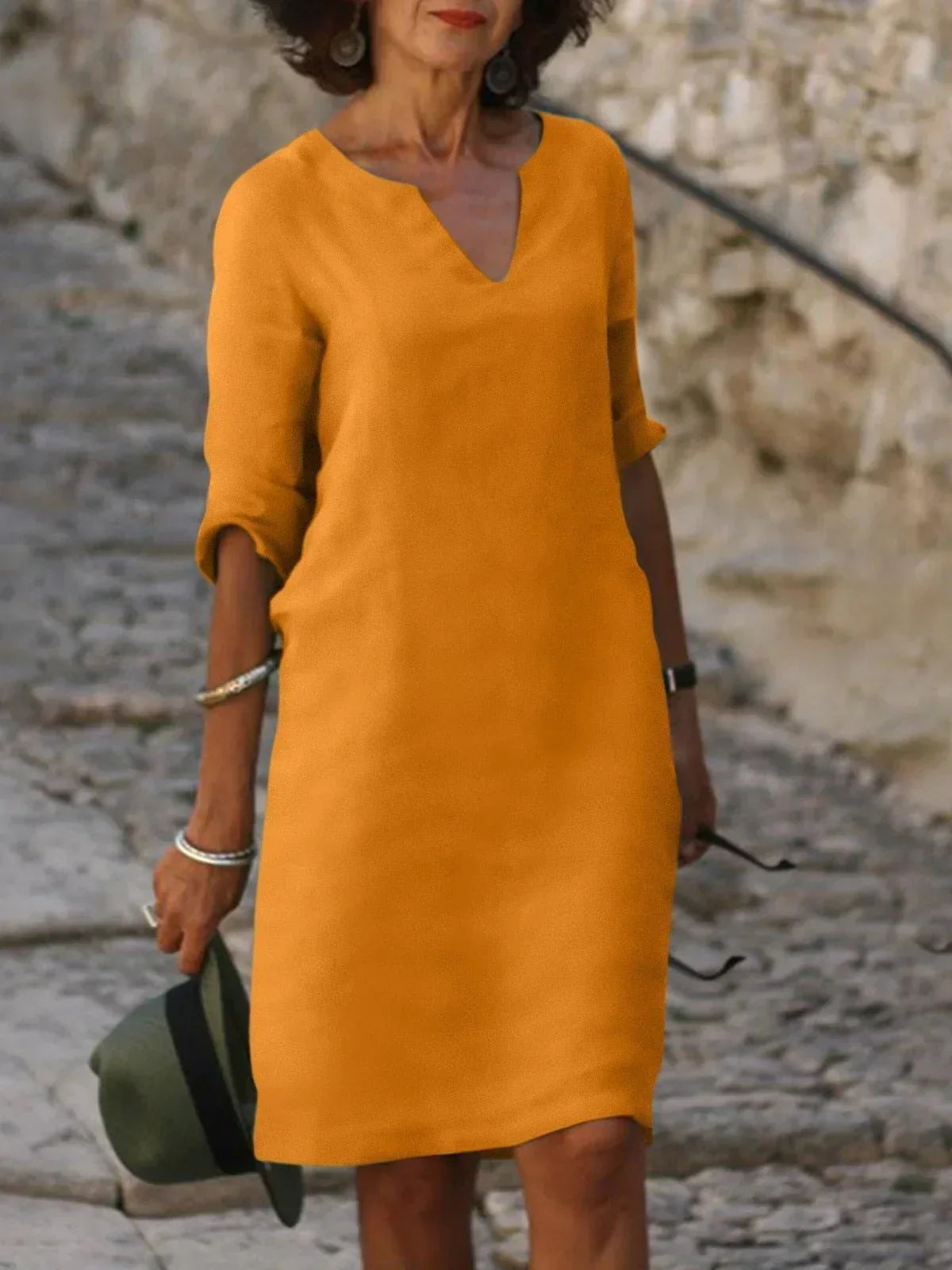 Wilma™ | Elegant klänning med V-ringning – För en sofistikerad look