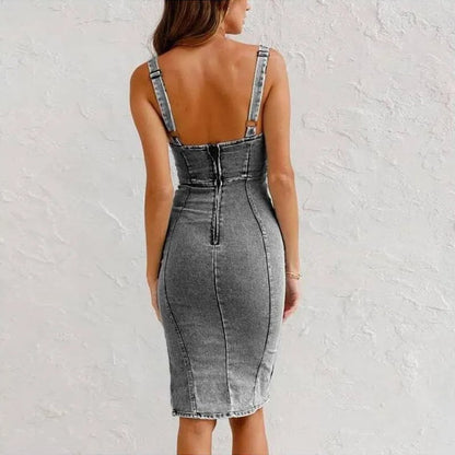 Filippa™ | Figurnära Denim Camisole Klänning – Enkel Elegans & Komfort
